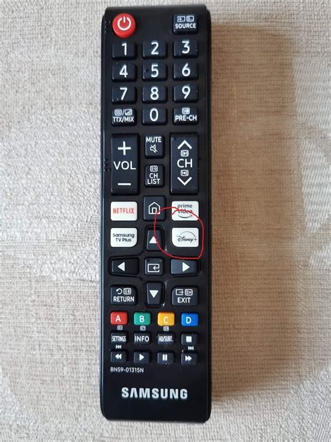 samsung tv channel button location